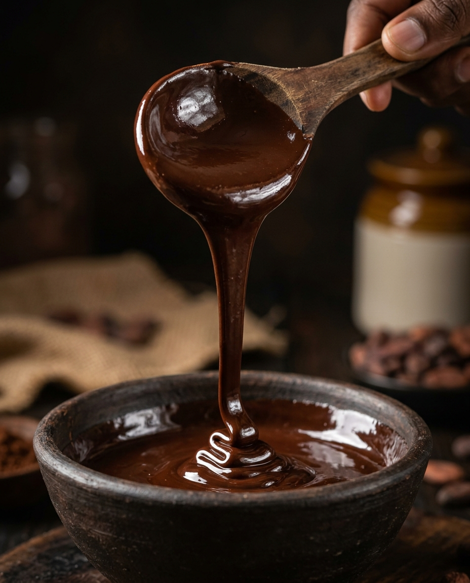 Licor de cacao líquido artesanal